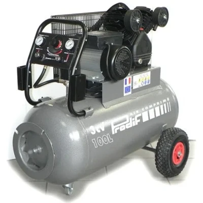 Image de Compresseur à courroie bi cylindre PRODIF V100 L3 CV 100L 380L/min 8 bar