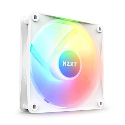 Image de NZXT F120 RGB Core RF C12SF W1 Ventilateur de 120 mm monté sur moyeu Pression statique et circulation d&#039;air élevées Palier hydrodynamique Commande MLI Blanc