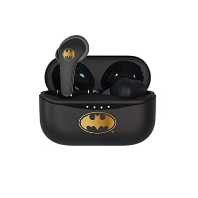 Image de OTL Technologies Ecouteurs sans Fil Bluetooth V5.0 pour Enfant Batman avec boîtier de Chargement. Noir