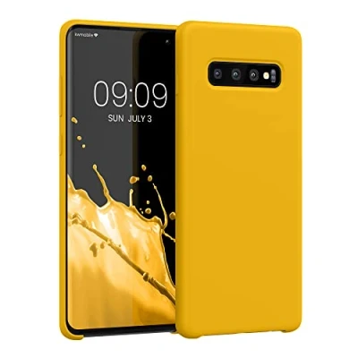 Image de kwmobile Housse Compatible avec Samsung Galaxy S10 Plus / S10+ Coque de téléphone Protection Souple en TPU Silicone Jaune radieux