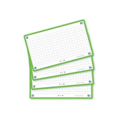 Image de Oxford Flash 2.0 80 Fiches Bristol Cards 7,5 x 12,5cm Petits Carreaux Cadre Vert