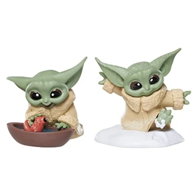 Image de Star Wars Hasbro The Bounty Collection, Pack de 2 Figurines statiques, Grogu et ami têtard, Marche dans la Neige, dès 4 Ans F5185 Multicolore