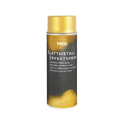 Image de KREUL 994400 Spray à effet feuille de métal Doré 400 ml Peinture nitro combinée séchage rapide, Gold