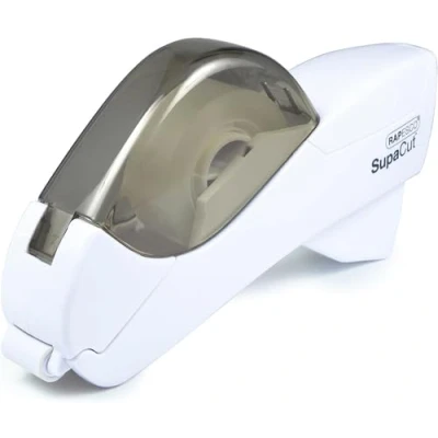 Image de Rapesco 1445 SupaCut Dévidoir de Ruban avec 2 Rouleaux Adhésif, Blanc