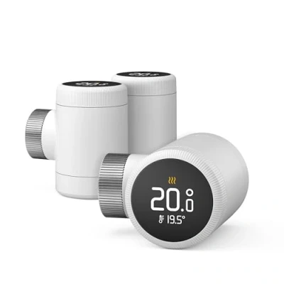 Image de tado Smart Thermostat X en lot de trois, gestion du radiateur via une application et enceinte connectée (Alexa, Siri, Google Assistant), installation DIY, pas compatible avec V3+