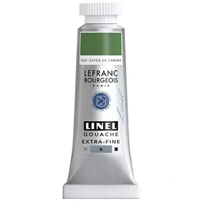 Image de Lefranc Bourgeois Linel Gouache Extra Fine Tube 14ml Vert Oxyde De Chrome Série 1