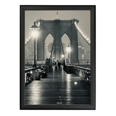 Image de Albyco Cadre à cliquer, Noir, Format, 21 x 29,7 cm (A4), Aluminium porte affice clic clac a clipser enclquetable