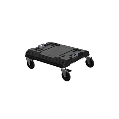 Image de Stanley FMST1 71972 Module A Roulettes Tstak/PRO STACK Gamme Fatmax Structure Résine Haute Résistance 4 Roues Pivotantes Dont 2 Équipées De Freins Compacte Et Légère, Noir