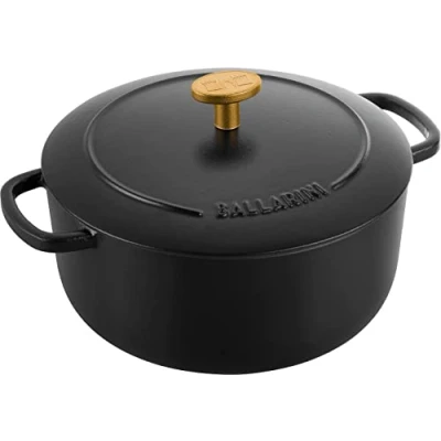 Image de BALLARINI Bellamonte Cocotte ronde en fonte émaillée 20 cm 2,5 l Noir