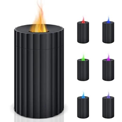 Image de Weinsamkeit Humidificateur d&#039;air à Flamme, 100ml Humidifier d&#039;Aromathérapie avec 7 Couleurs de Lumière, Portable et Auto Shut Off Protection Idéal pour Aromatiser Votre Espace Vie