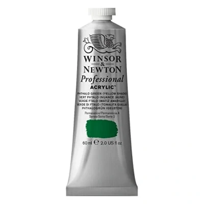 Image de Winsor &amp; Newton Professional Acrylique Tube 60ml 521 Vert de Phtalocyanine, nuance Jaune