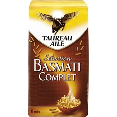 Image de Lot de 3 unités *** TAUREAU AILE Riz basmati complet sélection prêt en 11 min 500g