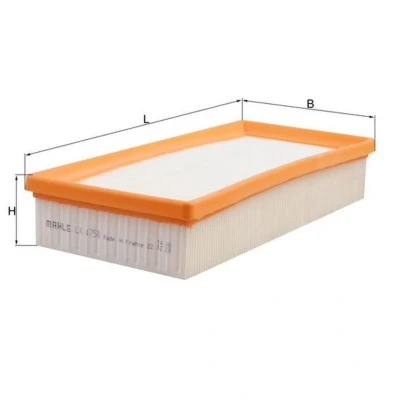 Image de MAHLE ORIGINAL LX 4758 Filtre à air 50,3 129 286,6 Cartouche filtrante MERCEDES BENZ: Classe C Berline, Break, GLC SUV