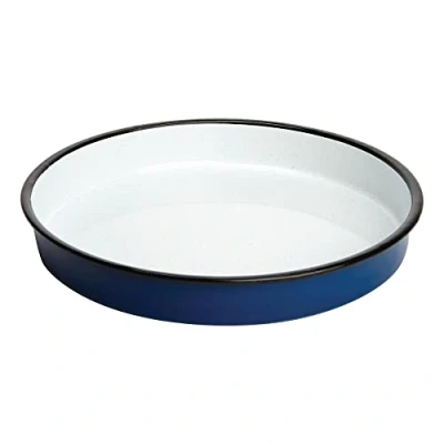 Image de Olympia Plat de service émaillé 320mm, Blanc, 45(H) x 320(Ø) mm, Acier émaillé, GM240