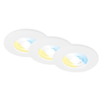 Image de Briloner Spot encastré LED 7605 IP44 x3 CTS nickel mat