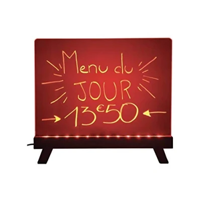 Image de Ardoise multicolore LED de dimensions 40 x 30 cm