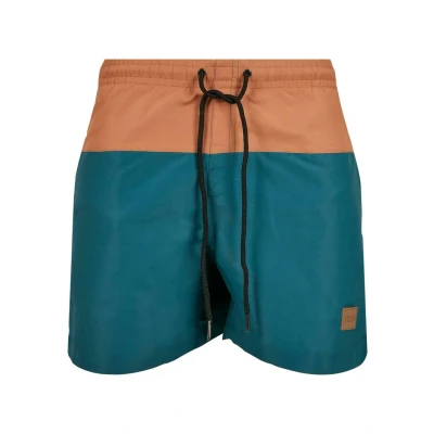 Image de Urban Classics Block Short de bain, Homme, Taille: 3XL, Teal toffee