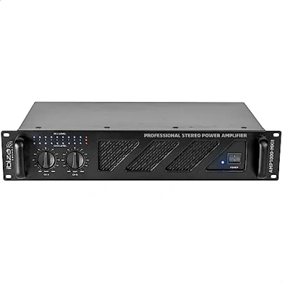 Image de Ibiza AMP1000 MKII Amplificateur de sonorisateur professionnel 2x800W avec entrées RCA/Jack et sorties Speakon/Bornier Rackable 19 Noir