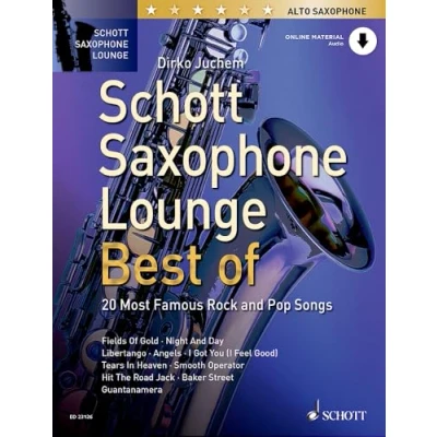 Image de Schott Saxophone Lounge : Best of +Online Audio File (20 pieces pop rock jazz) Arr. Dirko Juchem Alto (Mib) et Piano