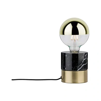 Image de Paulmann 79742 Neordic Vala Lampe de table, max. 1x20W, E27, Laiton br/noir, 230V, Métal/Marbre