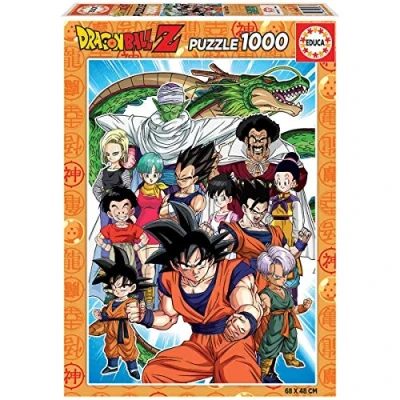 Image de Educa Exclusive Series Dragon Ball Z. Puzzle 1000 pièces. Comprend Fix Tail pour l&#039;accrocher Une Fois l&#039;assemblage terminé. À partir de 14 Ans (18496)