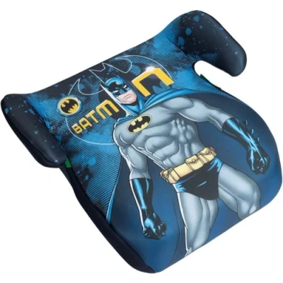 Image de DC Comics Lève vitre de voiture Batman pour la sécurité des enfants avec hauteur 126 à 150 cm graphismes super héros sur fond bleu, dosseret voiture, remontant, siège enfant