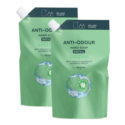 Image de by Amazon Savon pour les mains Anti odeurs (recharge), 2 x 1 000 ml