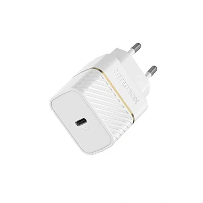Image de OtterBox USB C PD EU Chargeur Mural 20W, Fast Charger pour Smartphone et Tablette, Testé Contre Les Chutes, Robuste, Ultra Durable, Blanc