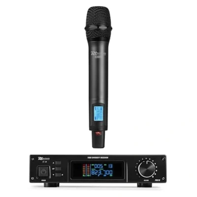 Image de Power Dynamics PD210 Système de Microphone Sans Fil UHF, True Diversité, 1 Micro et Récepteur 160 Canaux