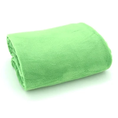 Image de Typ176 Grande couverture super douce XL (h x l) 150 200 cm En microfibre de flanelle Vert clair Confortable et chaude Légère Ne peluche pas