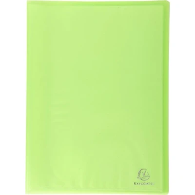 Image de Exacompta Réf. 85463E 1 Protège documents Chromaline 40 pochettes cristal lisse 80 vues pour A4 dim 24 x 32 cm couverture en polypro translucide semi rigide couleur vert