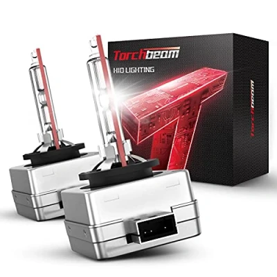 Image de Torchbeam Ampoules D1S Xénon HID, 35W 6000K Blanc,150% Distance d&#039;éclairage, de Rechange au Xénon, IP67, Durée Vie 5 Ans, Lot 2