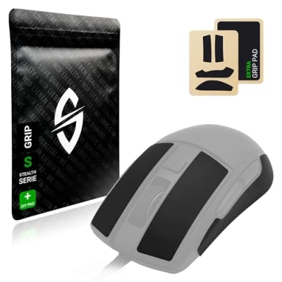 Image de SensoryBoost Ruban adhésif antidérapant pour Souris Roccat Burst Core (+ Grip Pad) Absorbant la Transpiration, sans résidus &amp; Ultra Mince (0.5 mm) Accessoires de Jeu, Noir