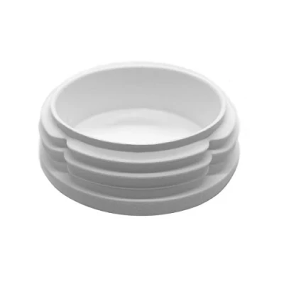 Image de Enkotrade Lot de 4 bouchons à lamelles blancs ronds avec un diamètre 50 mm, tuyau, en plastique polyéthylène qualité supérieure, d&#039;extrémité, capuchons