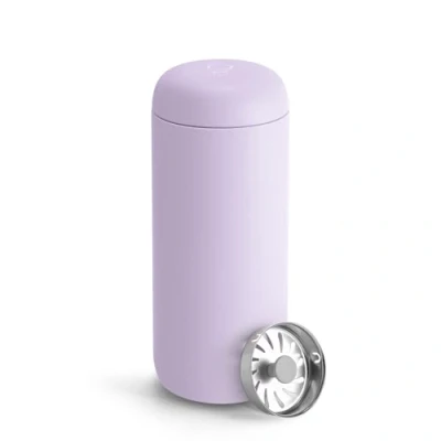 Image de Fellow Carter Move Mug de voyage Gobelet à café et thé isotherme en acier inoxydable avec intérieur céramique protection contre les éclaboussures, violet lavande 473 ml