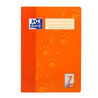 Image de Oxford 100050325 Lot de 10 cahiers Qualité Optic Paper Réglure 7 Quadrillé mm Orange 90 g/m² Format A4 64 pages