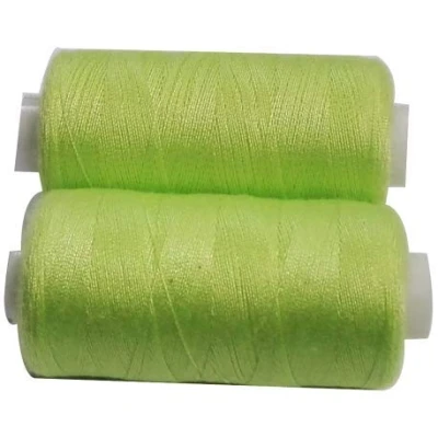 Image de FILOUFACE 2 Bobines 500 mètres Polyester Coloris Vert Anis Fil à Coudre