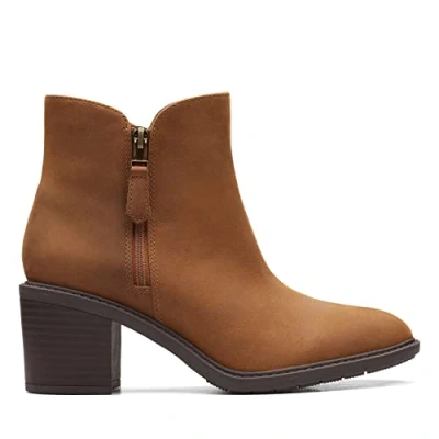 Image de Clarks Bottines à lacets, Femme, Taille: 39, Brun foncé Matière synthétique