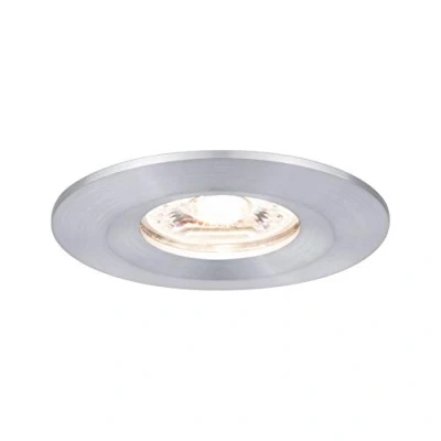 Image de Paulmann 94304 LED Nova mini Spots encastrés Coin rond fixe incl. 1x4 watts Spot encastré pour plafond Alu tourné Lampe encastrée aluminium Blanc chaud 2700 K