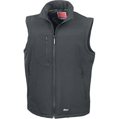 Image de Gilet sans manches de travail softshell Result Noir