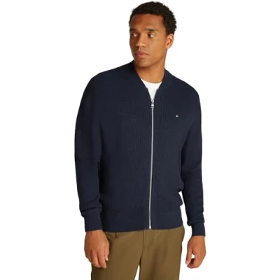 Image de Tommy Hilfiger Men Structure Baseball Zip Through MW0MW37329 Blue (Desert Sky) S