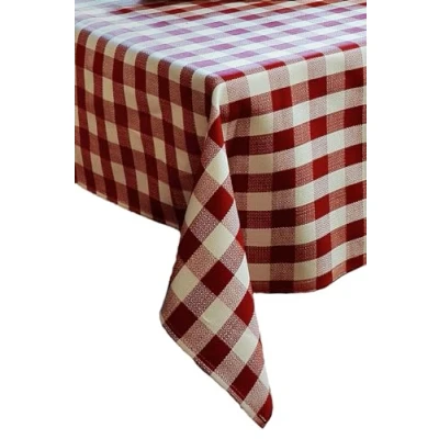 Image de texpot Linge de Table 80 x cm à Carreaux en Coton 2 Couleur : Rubis Blanc