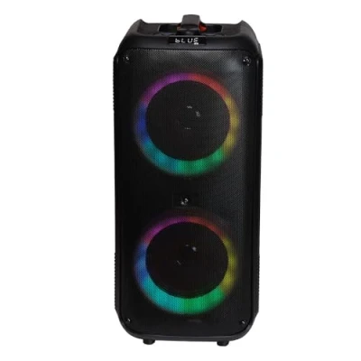 Image de Denver Enceinte Bluetooth Puissante Lumières Disco avec Télécommande Double woofer de 6,5 Pouces Haut Parleur Portable TWS/AUX/USB/SD BPS354 Noir