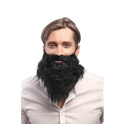 Image de WIG ME UP 9537B P103 Bart Barbe Noire Carnaval Halloween Hipster Voleurs Bandit Prophète Moïse