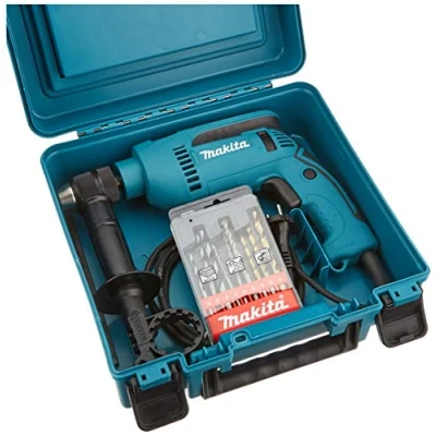 Image de MAKITA Perceuse à percussion Ø 13 mm 680W + Coffret de forêts OFFERTS HP1641K1X