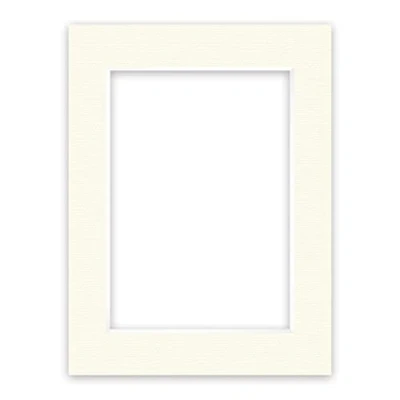 Image de nielsen Conservation Passepartout carton 1,5 mm format extérieur 30x40 cm pour d&#039;image 20,5x29,5 (aussi DIN A4) blanc crème surface structurée