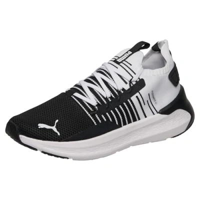 Image de PUMA Mixte Softride Symmetry Fuzion Chaussure de Course sur Route, Noir Cool Gris Foncé Blanc, 36 EU