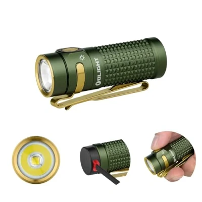 Image de OLIGHT Baton 4 Lampe de Poche LED Rechargeable Haute Puissance 1300 Lumens170m Mini Étanche pour Le Camping Voyage d&#039;Urgence Vert