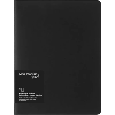Image de Moleskine Smart Cahier Journals Ensemble de 2 Cahiers Numériques avec Pages Lignées, Compatibles Stylo Pen +, Couverture en Carton, Format Extra Large 19 x 25 cm, Noir, 120