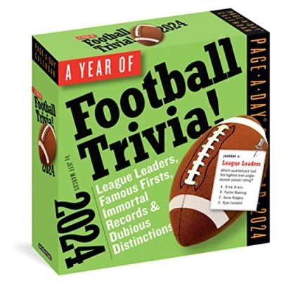 Image de A Year of Football Trivia! Page Day Calendar 2024: League Leaders, Famous Firsts, Immortal Records &amp; Dubious Distinctions
